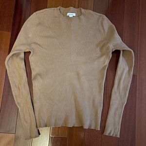 Nine West Brown Ribbed Sweater